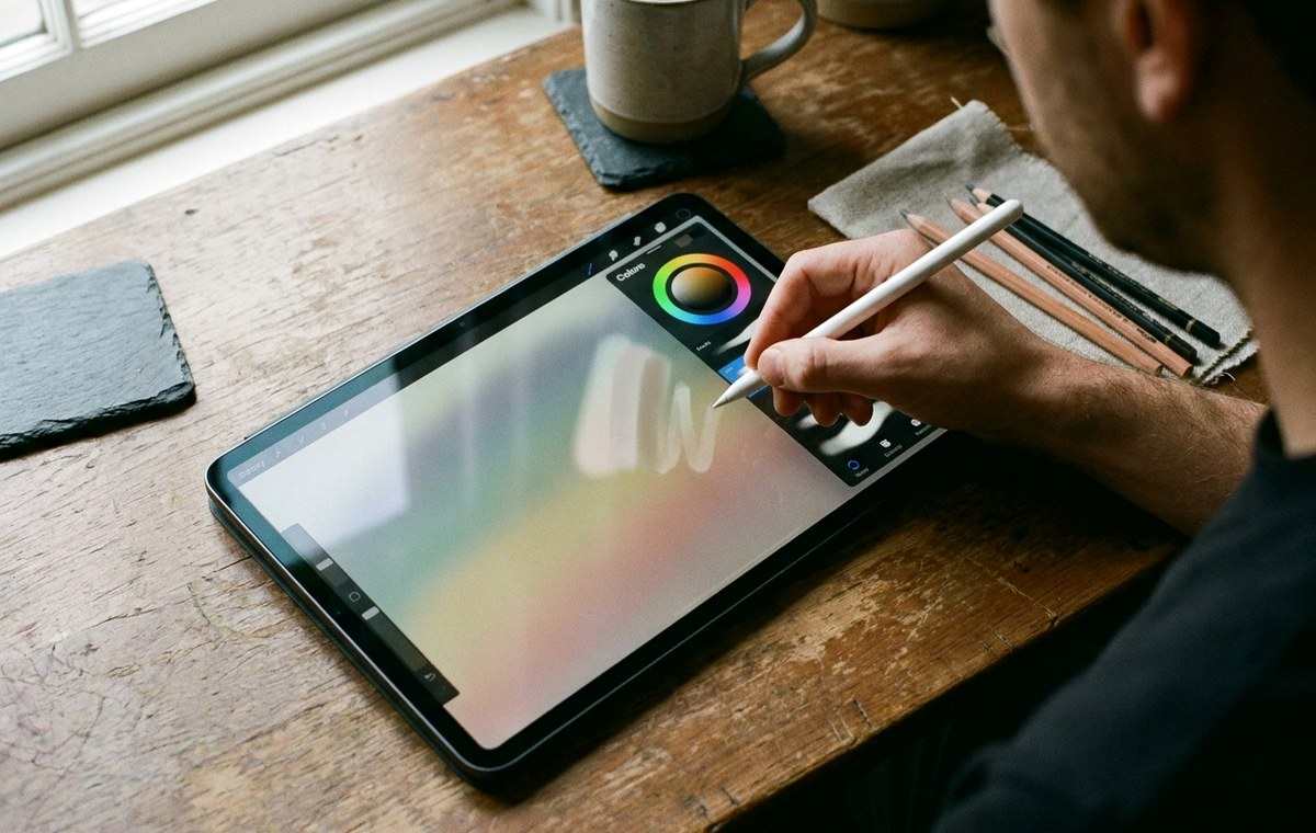 Mobile technology editorial illustration for Dynamic Color Techniques in Procreate to Elevate Your Art
