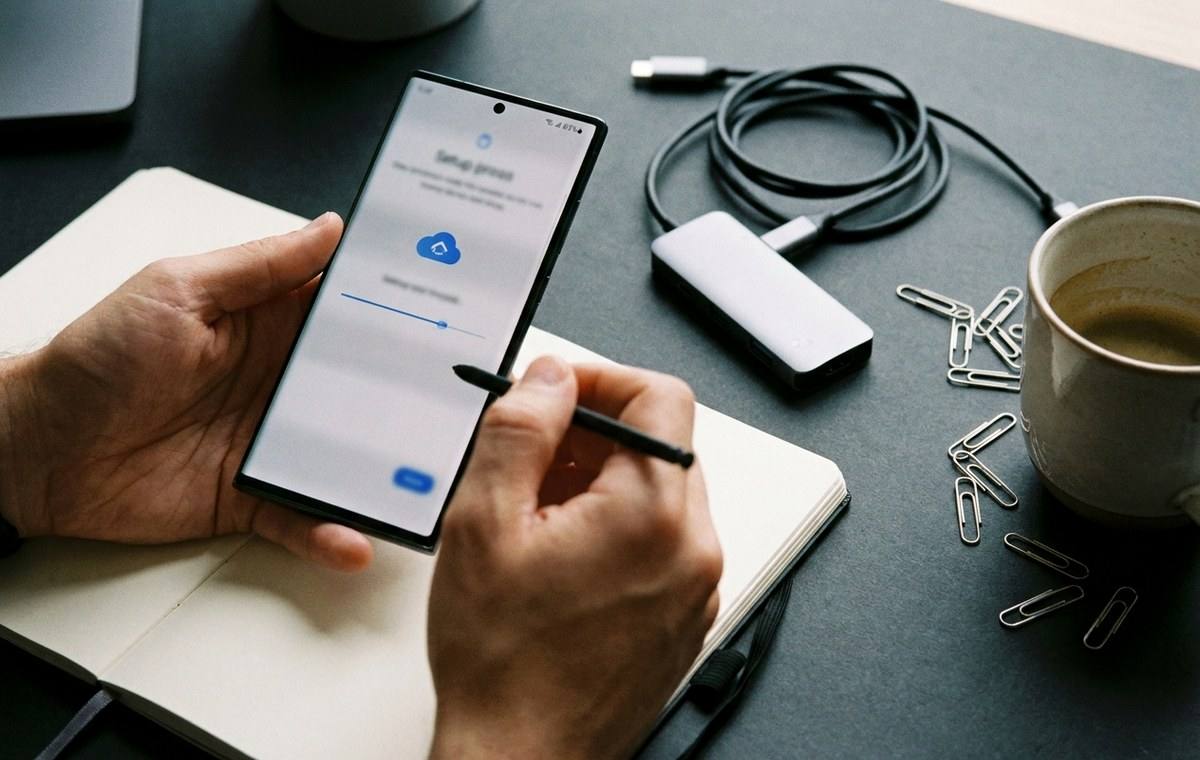 Mobile technology editorial illustration for Getting Started with SharePoint: A Complete Setup Guide