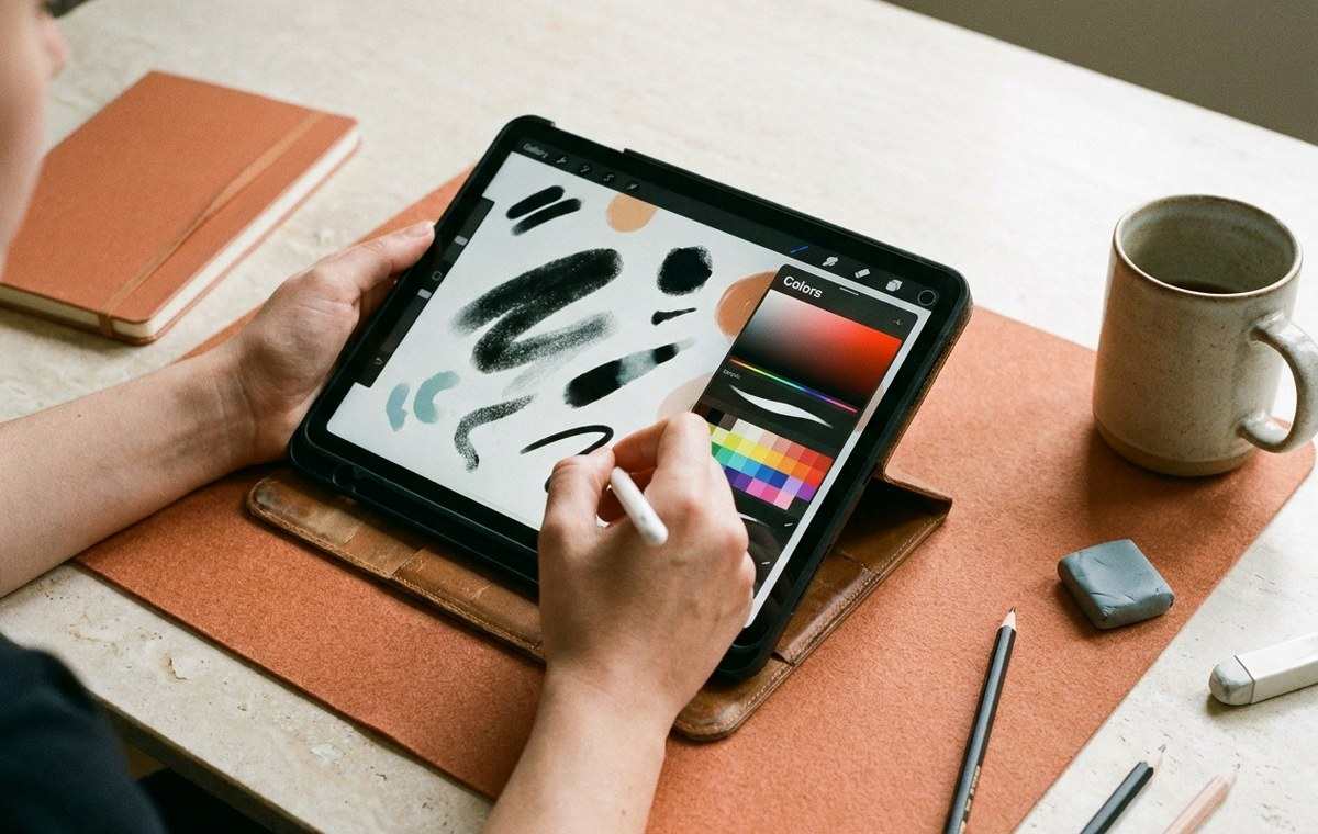 Mobile technology editorial illustration for How to Navigate the Procreate Interface: A detailed Tutorial