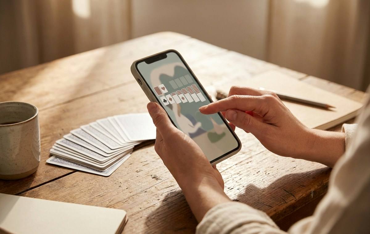 Mobile technology editorial illustration for Master the Basics: Your practical guide to Starting Solitaire