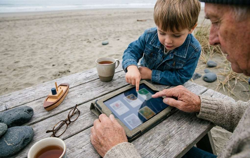Mobile technology editorial illustration for Solitaire for Everyone: Tailoring the Game for Different Ages