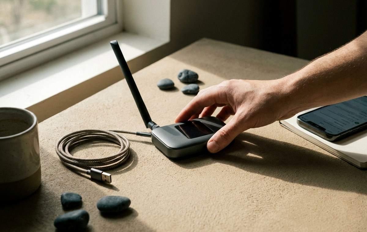 Mobile technology editorial illustration for Speeding Up Your Wifi Hotspot: Top Techniques for Faster Connectivity