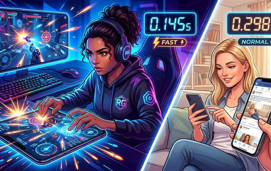 Mobile technology editorial illustration for Are Mobile Gamers Actually Getting Faster Reaction Times Than the Rest of Us